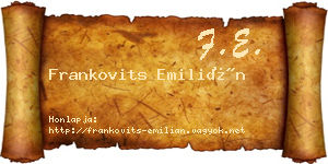 Frankovits Emilián névjegykártya